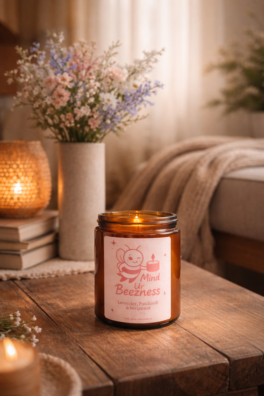 Lavender, Patchouli & Bergamot Essential Oil Candle