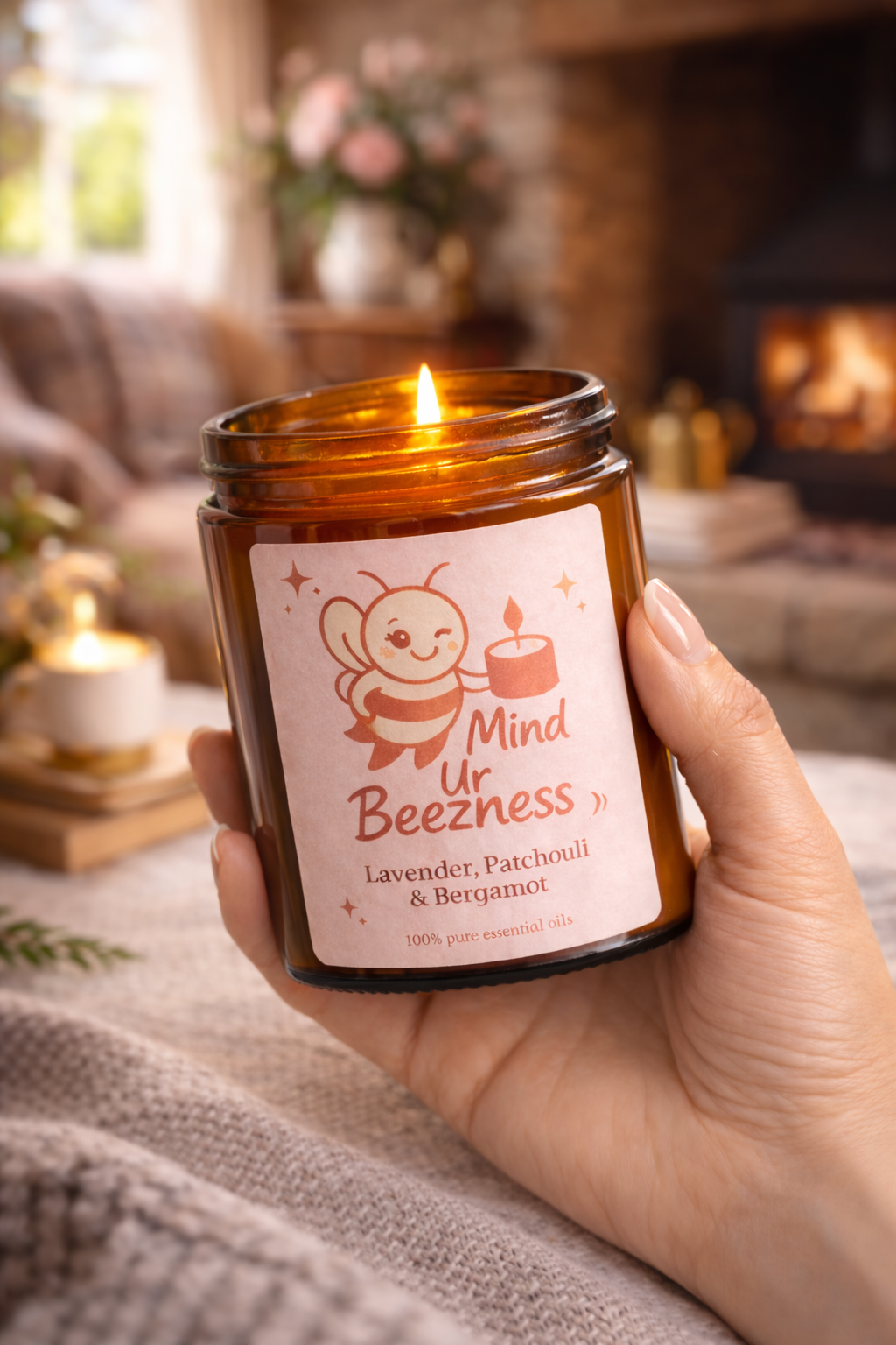 Lavender, Patchouli & Bergamot Essential Oil Candle