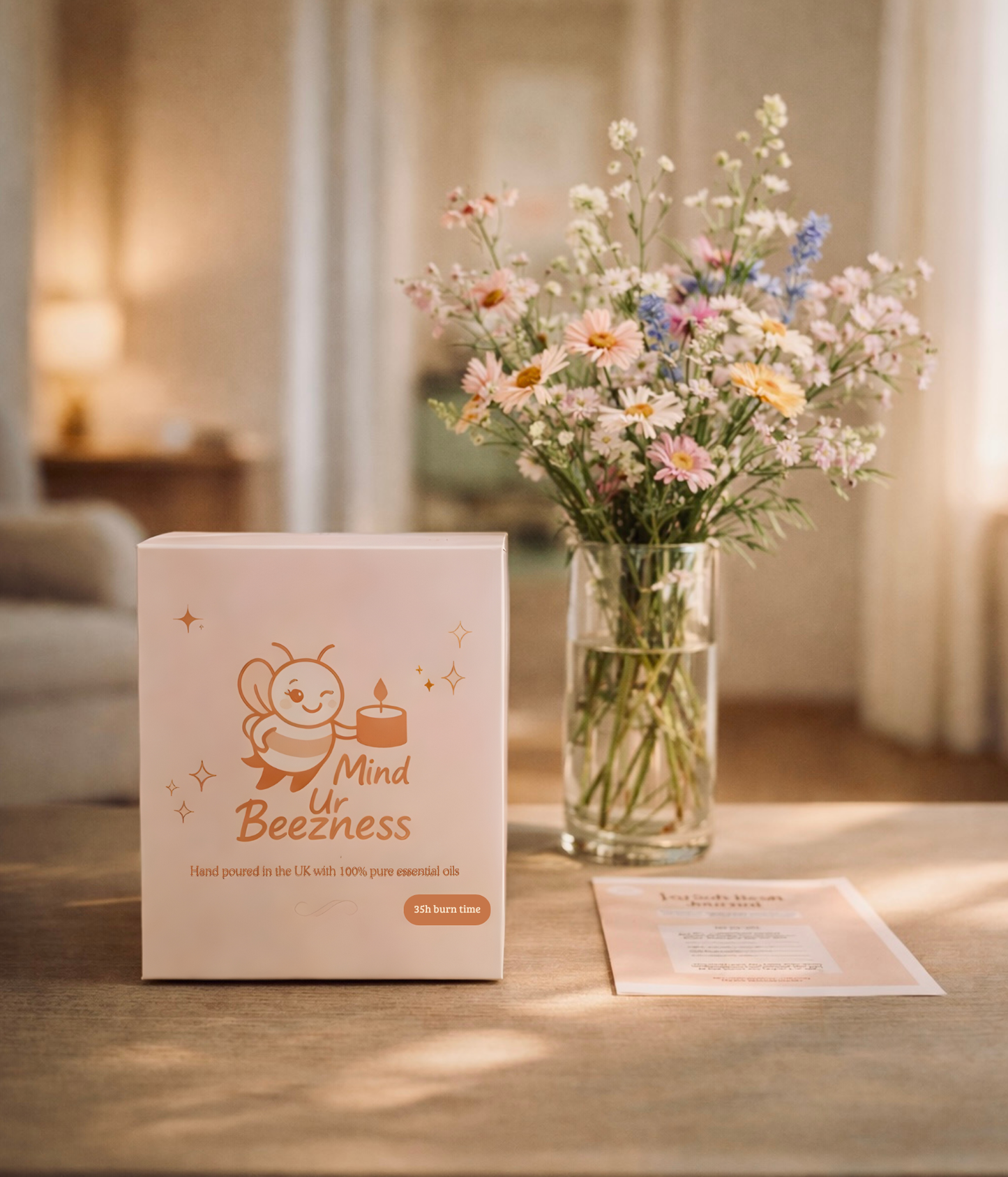 Rose Geranium & Mandarin Essential Oil Candle